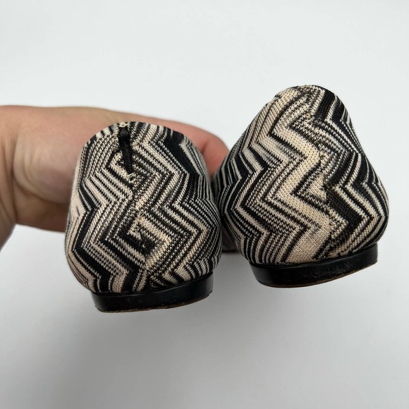 Missoni Chevron Zig Zag Round Toe Fabric Flats Size 7.5 - Picture 5 of 8